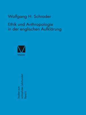 cover image of Ethik und Anthropologie in der englischen Aufklärung